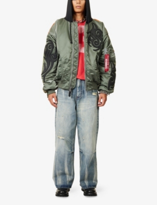 VETEMENTS: VETEMENTS x Alpha Industries Woven Bomber Jacket