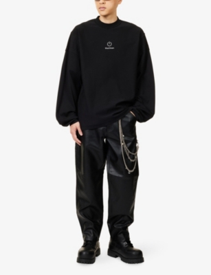 VETEMENTS: Shut Down Long-Sleeves Cotton-Jersey T-Shirt