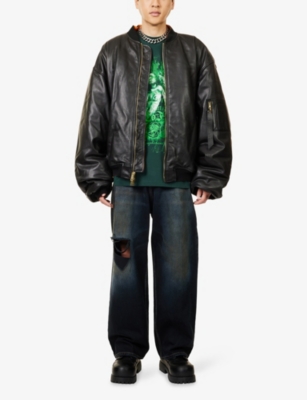 VETEMENTS: Distressed Baggy-Fit Denim Jeans