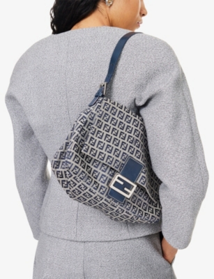 RESELFRIDGES: Pre-Loved Fendi Zucchino Canvas Mamma Forever Canvas Shoulder Bag