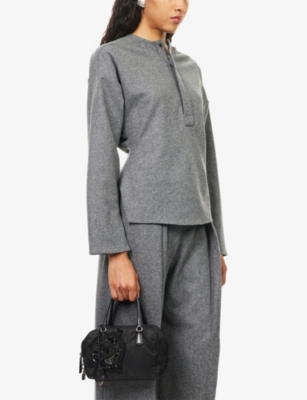 RESELFRIDGES: Pre-Loved Prada Evening Heart Nylon Handbag