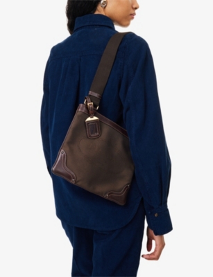 RESELFRIDGES: Pre-Loved Prada Canapa Logo Canvas Cross-Body