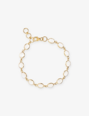 LA MAISON COUTURE: Amadeus Luna 18ct Yellow Gold Vermeil And Moonstone Bracelet