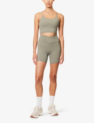 ADANOLA: Ultimate Wrap-Over Logo-Print Stretch-Jersey Shorts