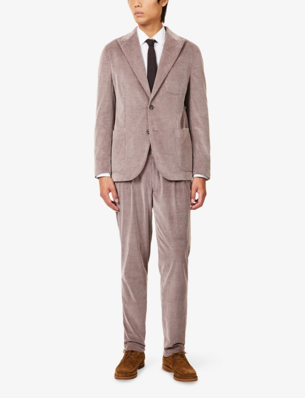 Notched-Lapel Straight-Leg Wool Suit