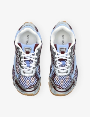 Bottega Veneta Womens Silver Orbit Woven Trainers Eur 38/5 Uk In Multi