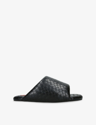 Simon Miller Bubble Vegan Woven Slide Sandals In Black