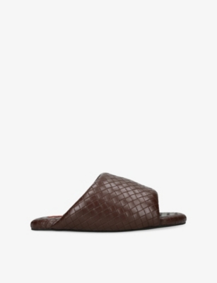 Simon Miller Woven-design Bubble Slides In Brown
