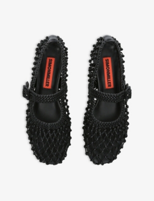 Simon Miller Leather Ballet Flats In Black