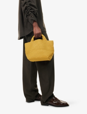 Naghedi Womens Citrine St Barths Small Woven Tote Bag In Yellow