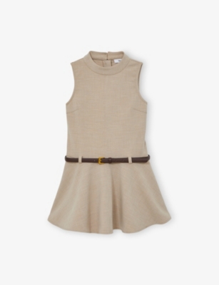 REISS: Bella Drop-Waist Belted Sleeveless Dress 13-14 Years