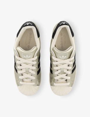 Adidas Originals Womens Alumina Black Gum Superstar Ii Woven Metallic Trainers In Multi