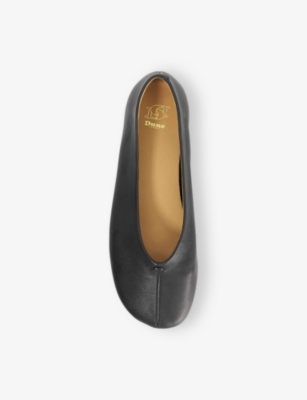 DUNE: Highcut Leather Ballet Flats