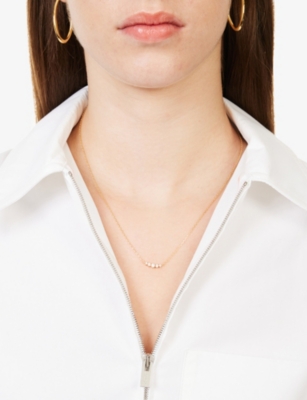 Pdpaola Womens Estela 18ct Yellow Gold-plated Sterling-silver And Cubic Zirconia Necklace In Gold