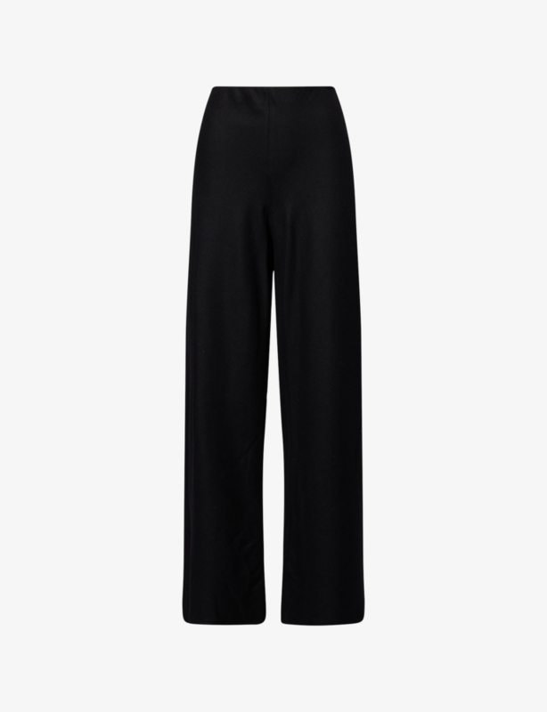 High-Rise Wide-Leg Stretch-Woven Trousers