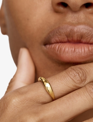 MONICA VINADER: Antica 18ct Yellow Gold Vermeil Stacking Ring