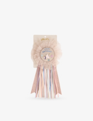 Mimi & Lula Neutral Unicorn Birthday Badge In Multi