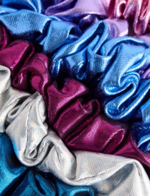 Mimi & Lula Bright Multi Dancing Queen Scrunches Set Of Six In Multi