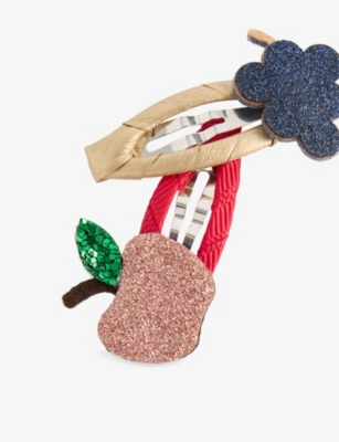 Mimi & Lula Ti Fruity Hair Clips Set Of Five In Multi