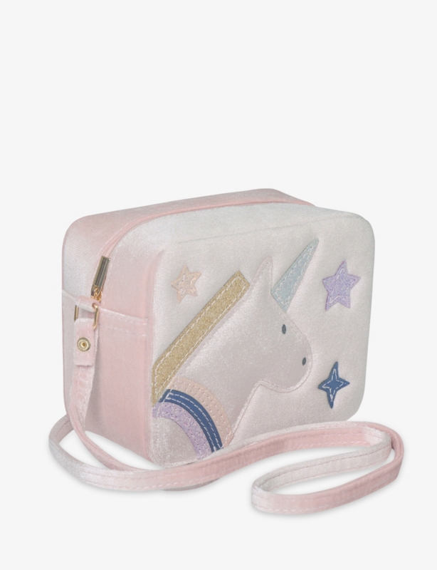Kids' Unicorn Velvet Cross-Body Bag