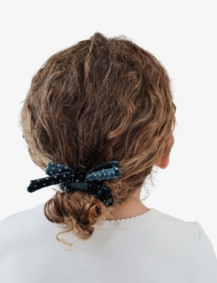 MIMI & LULA: Christmas Velvet Bow Pack of Four Scrunchies