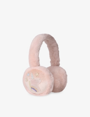 Mimi & Lula Kids' Pink Multi Unicorn Fluffy Earmuffs