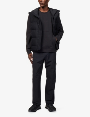 Lululemon Mens Black Textured Crewneck Knitted Jumper In Black