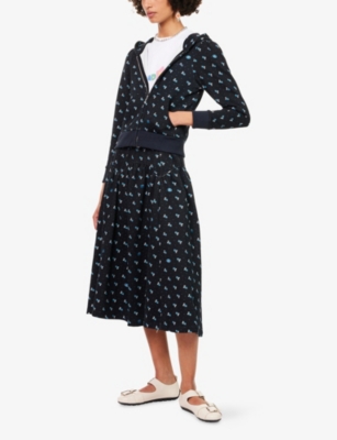 SANDY LIANG: Cardamom Puffed-Shoulders Cotton-Jersey Hoodie