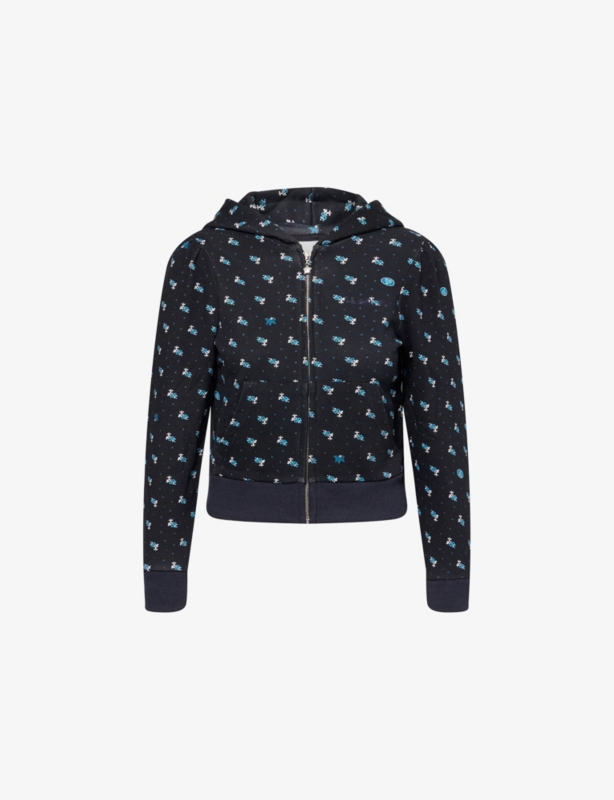 Cardamom Puffed-Shoulders Cotton-Jersey Hoodie