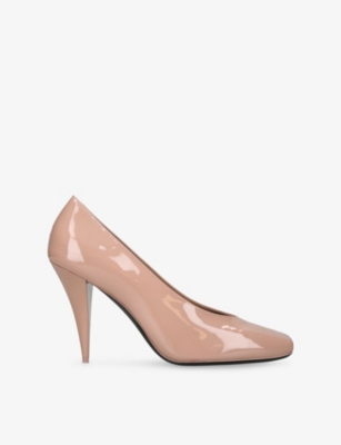 Givenchy Sliced Square Pumps In Patent Leather In Pink