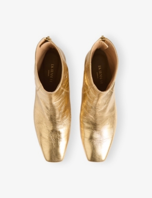 Lk Bennett Nadira Bootie In Gold