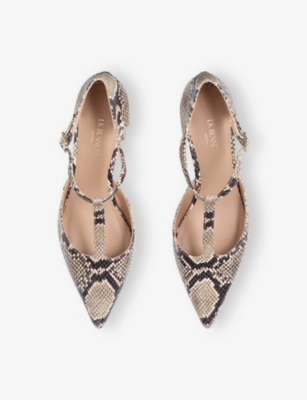 Lk Bennett Mikayla T-strap Pointed Toe Pump In Multi