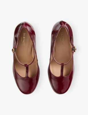 Lk Bennett Annalise T-strap Pump In Red