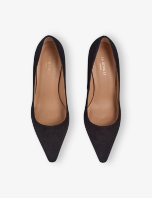 Lk Bennett Womens Florena Suede Courts Bla-black Eur 38/5 Uk In Black