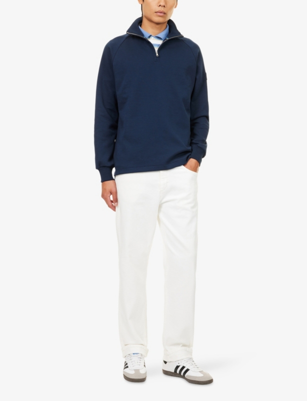 Interlock Quarter-Zip Cotton-Jersey Sweatshirt
