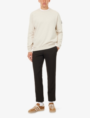 SANDBANKS: Badge Logo Crewneck Cotton-Jersey Sweatshirt