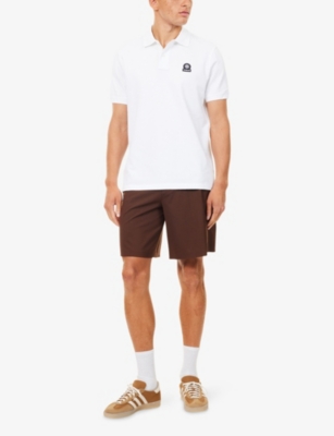 SANDBANKS: Badge Logo Regular-Fit Cotton-Piqué Polo Shirt