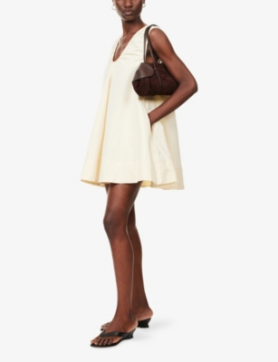 Dissh Womens Buttermilk Gabby Cotton Mini Dress In Yellow