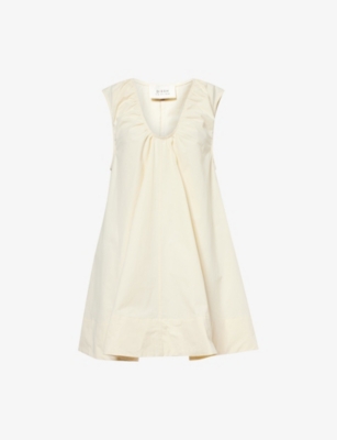 Dissh Womens Buttermilk Gabby Cotton Mini Dress In Yellow