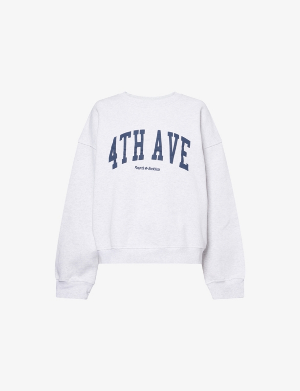 Avenue Logo-Print Cotton Sweatshirt