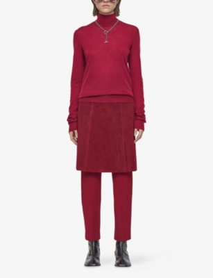 Joseph Womens Ruby Cashair High-neck Cashmere Jumper Xxs In Red
