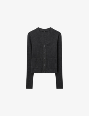 JOSEPH: V-Neck Ribbed Wool-Blend Cardigan