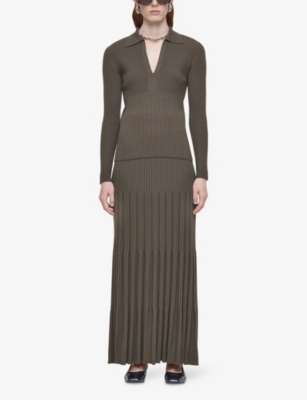 JOSEPH: Merino Rib Knit Polo Top