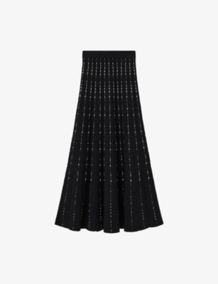JOSEPH: Fragmented Stripes Knitted Maxi Skirt