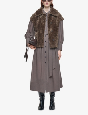 JOSEPH: Molin Reversible Leather and Shearling Gilet
