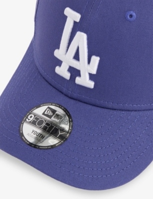 New Era Dk Blue Kids' 9forty La Dodgers Cotton Cap In Blue