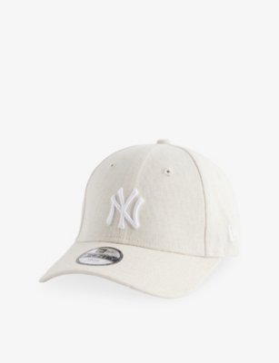 New Era Kids' New York Yankees 9forty Linen Baseball Cap Light Beig In White