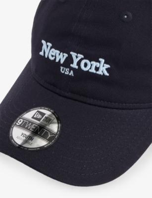 New Era Vy Kids' 9twenty New York Usa Cotton Cap In Blue