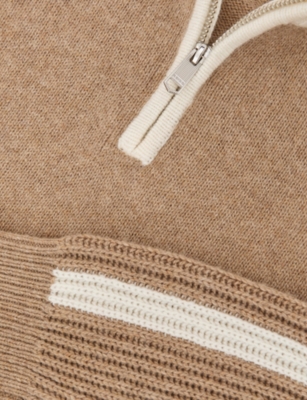 REISS: Carnellis Half-Zip Wool-Blend Jumper 3-9 Years