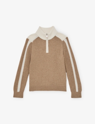 REISS: Carnellis Half-Zip Wool-Blend Jumper 3-9 Years
